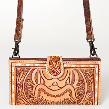 American Darling Small Crossbody Hand Tooled Genuine Leather Western Women Bag Handbag Purse |